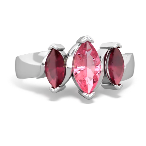 pink sapphire-ruby keepsake ring