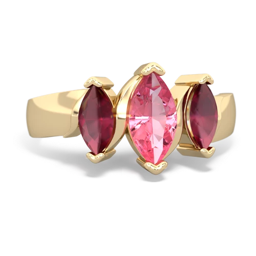 pink sapphire-ruby keepsake ring