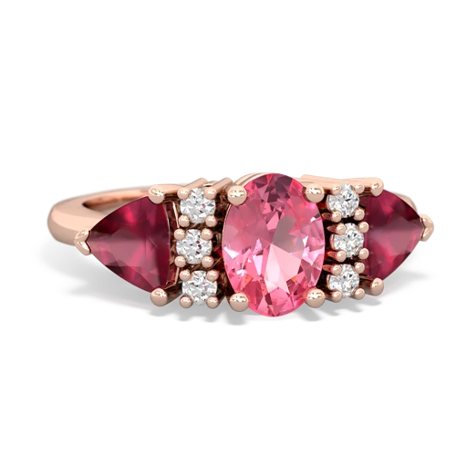 pink sapphire-ruby timeless ring