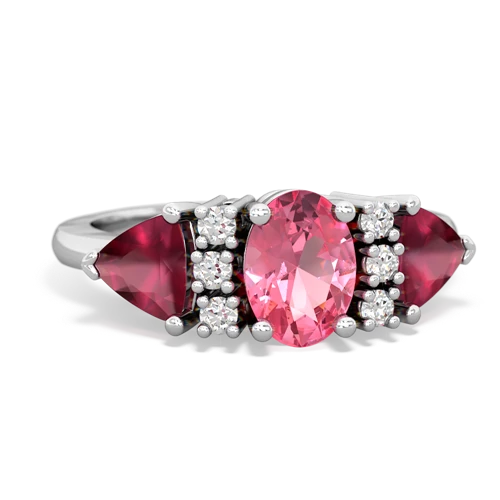 pink sapphire-ruby timeless ring