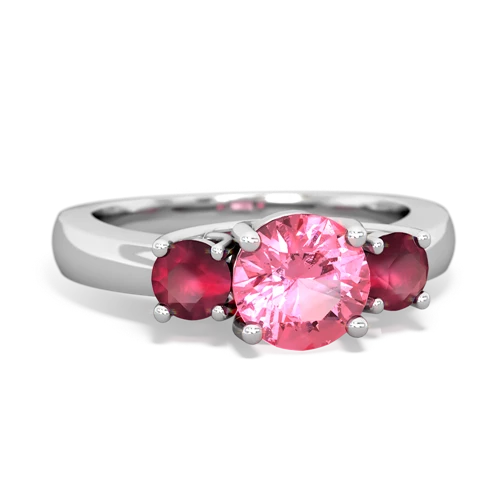 pink sapphire-ruby timeless ring