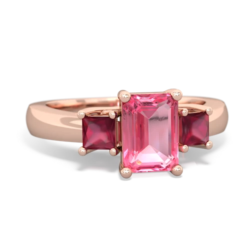 pink sapphire-ruby timeless ring