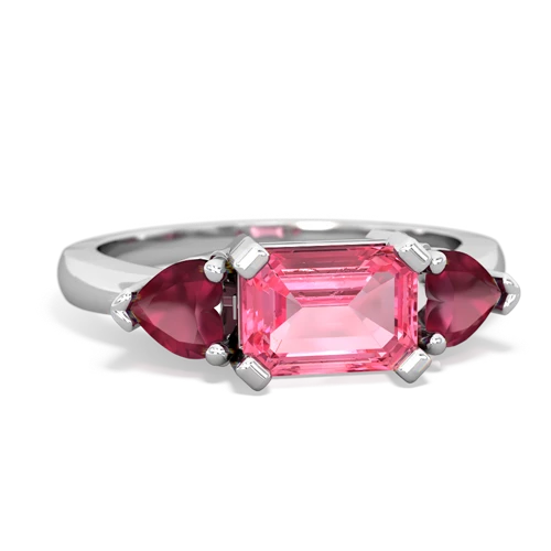 pink sapphire-ruby timeless ring