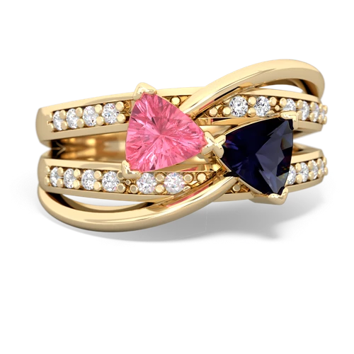 pink sapphire-sapphire couture ring