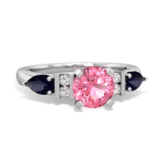 pink sapphire-sapphire engagement ring