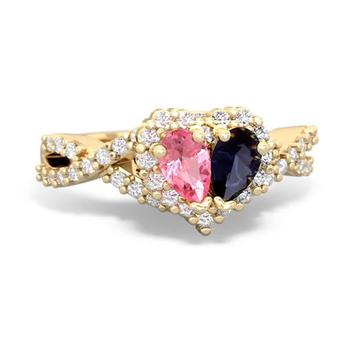 pink sapphire-sapphire engagement ring