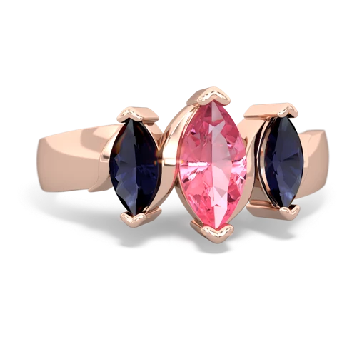 pink sapphire-sapphire keepsake ring