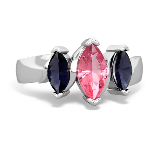 pink sapphire-sapphire keepsake ring