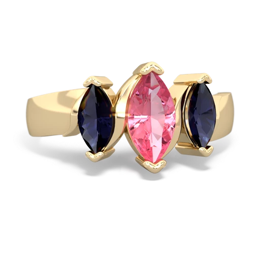 pink sapphire-sapphire keepsake ring