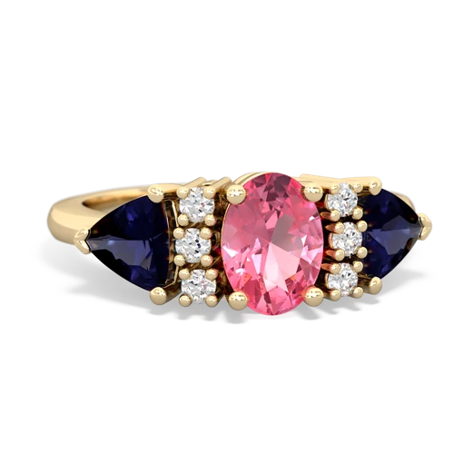 pink sapphire-sapphire timeless ring