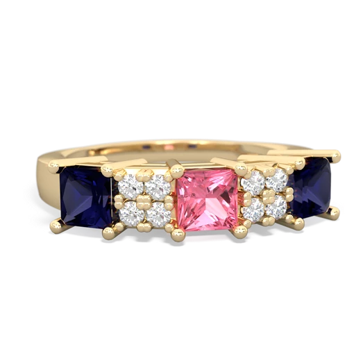 pink sapphire-sapphire timeless ring