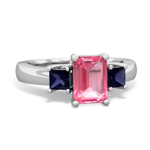 pink sapphire-sapphire timeless ring