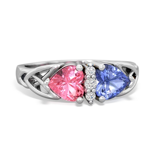 pink sapphire-tanzanite celtic ring