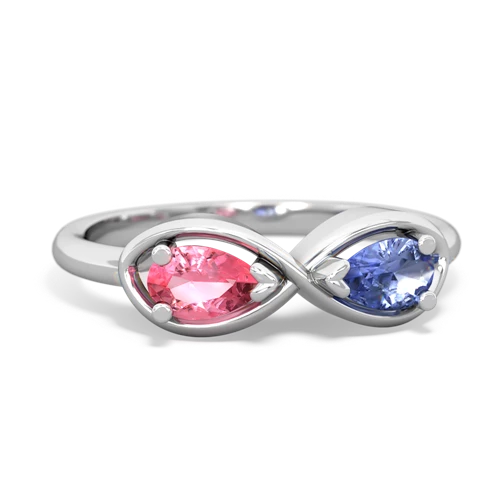 pink sapphire-tanzanite infinity ring