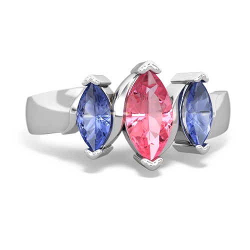 pink sapphire-tanzanite keepsake ring