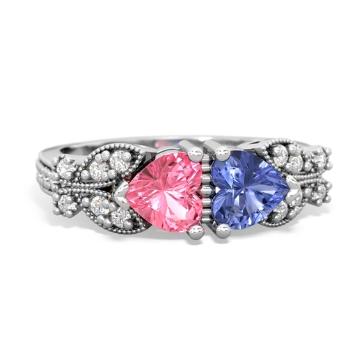 pink sapphire-tanzanite keepsake butterfly ring