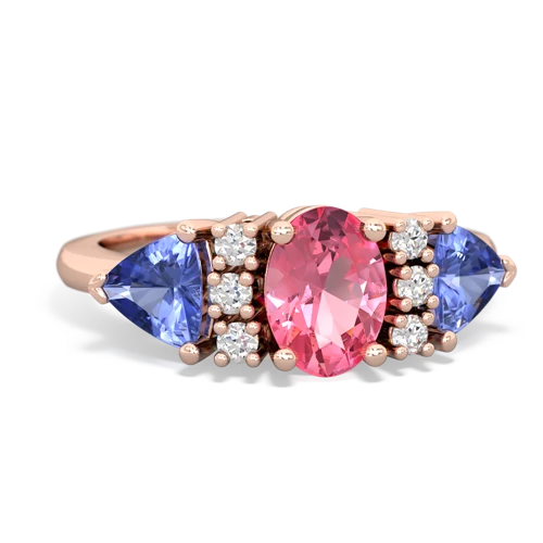 pink sapphire-tanzanite timeless ring