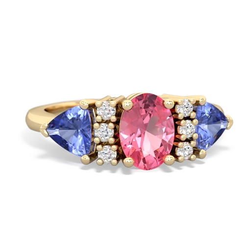 pink sapphire-tanzanite timeless ring