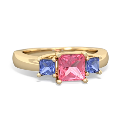 pink sapphire-tanzanite timeless ring