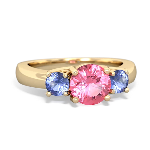 pink sapphire-tanzanite timeless ring