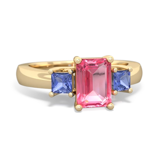 pink sapphire-tanzanite timeless ring