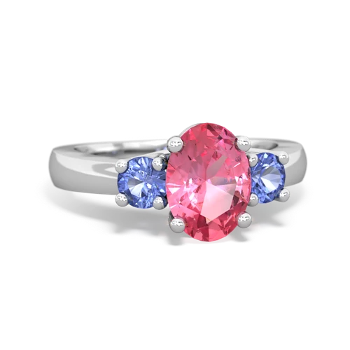 pink sapphire-tanzanite timeless ring