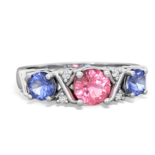 pink sapphire-tanzanite timeless ring