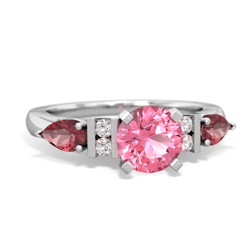 pink sapphire-tourmaline engagement ring