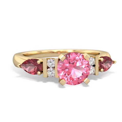 pink sapphire-tourmaline engagement ring