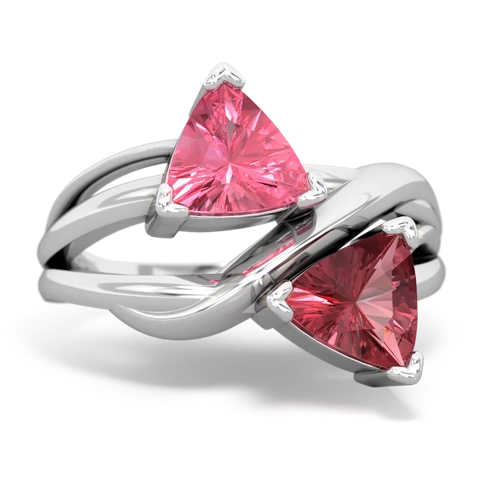 pink sapphire-tourmaline filligree ring