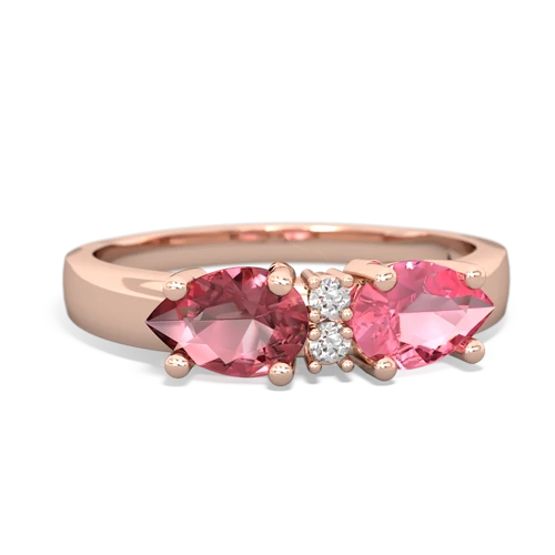 pink sapphire-tourmaline timeless ring