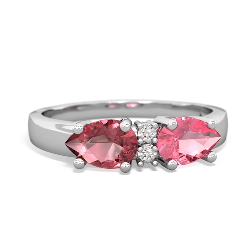 pink sapphire-tourmaline timeless ring