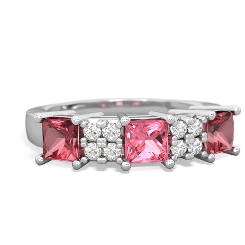 pink sapphire-tourmaline timeless ring