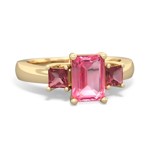 pink sapphire-tourmaline timeless ring