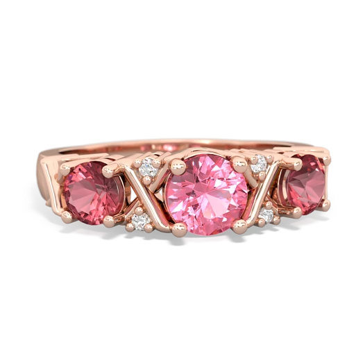 pink sapphire-tourmaline timeless ring