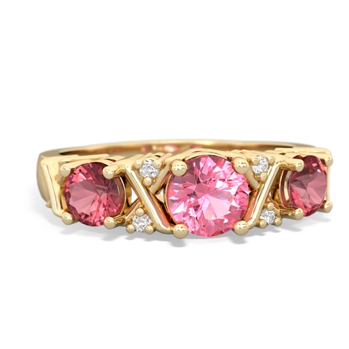 pink sapphire-tourmaline timeless ring