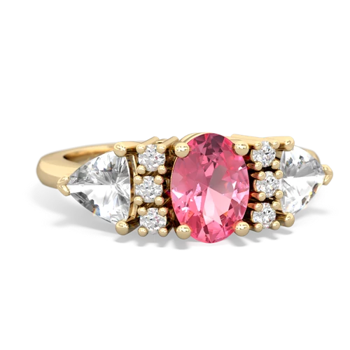 pink sapphire-white topaz timeless ring