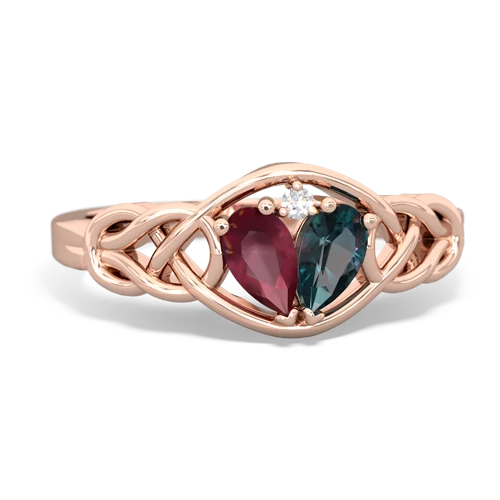 ruby-alexandrite celtic knot ring