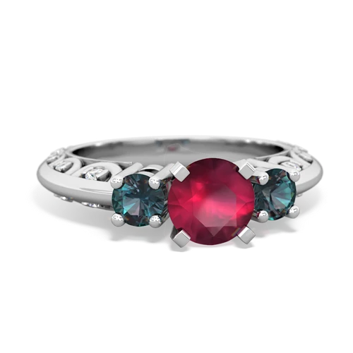 ruby-alexandrite engagement ring