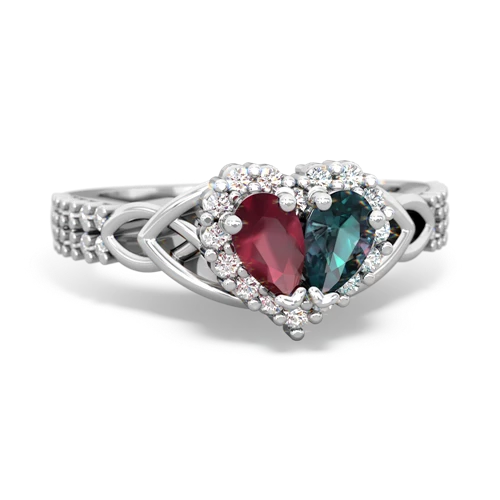 ruby-alexandrite keepsake engagement ring