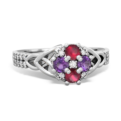 ruby-amethyst engagement ring