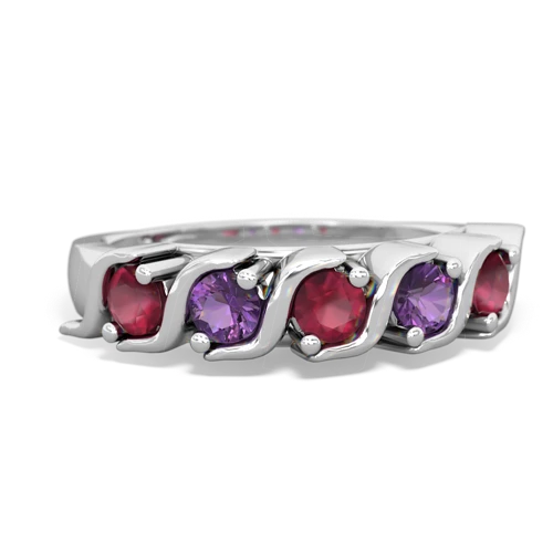 ruby-amethyst timeless ring