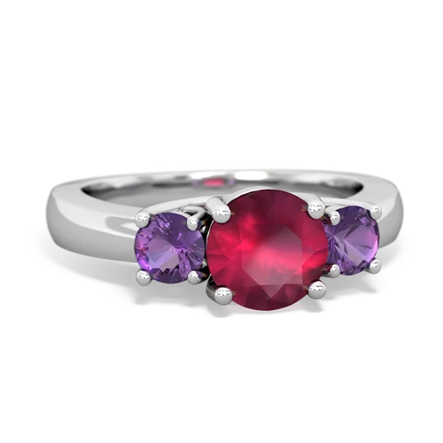 ruby-amethyst timeless ring