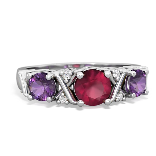 ruby-amethyst timeless ring