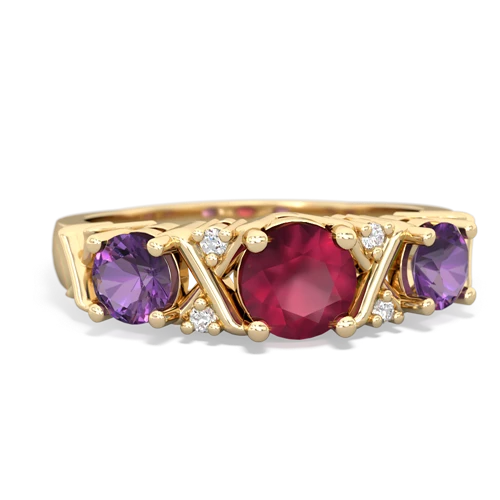 ruby-amethyst timeless ring