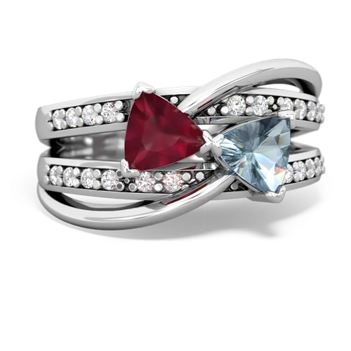 ruby-aquamarine couture ring