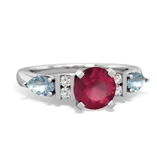 ruby-aquamarine engagement ring