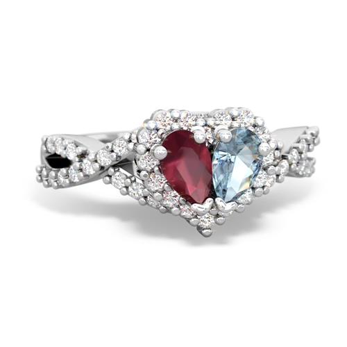 ruby-aquamarine engagement ring