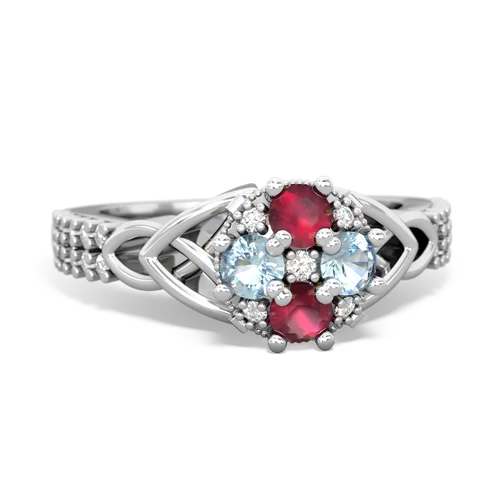 ruby-aquamarine engagement ring