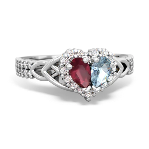 ruby-aquamarine keepsake engagement ring